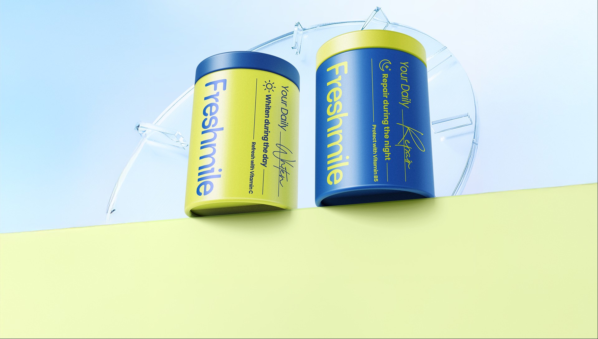 Freshmile solid-state oral care tubes